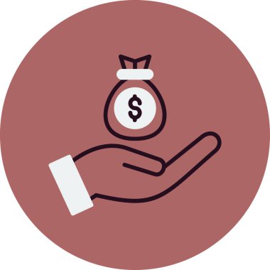  Gelir. Web simgesi basit illüstrasyon