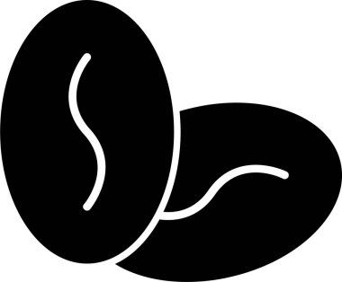 kahve çekirdeği ikonu vektör illüstrasyonu