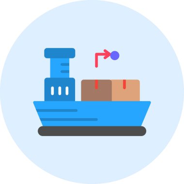 Dağıtım simgesi tasarımının vektör illüstrasyonu