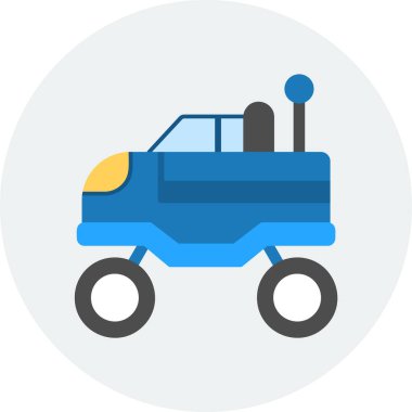 Telsiz kontrollü araba. Web simgesi basit illüstrasyon