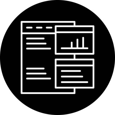 Günlük kaydı veri simgesinin basit vektör çizimi