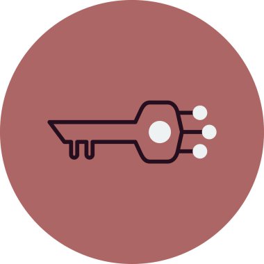 vector illustration of Digital Key icon