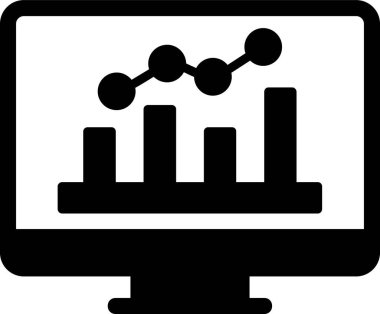veri analiz simgesi, vektör illüstrasyonu beyaz arkaplanda izole edildi