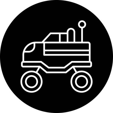 Telsiz kontrollü araba. Web simgesi basit illüstrasyon