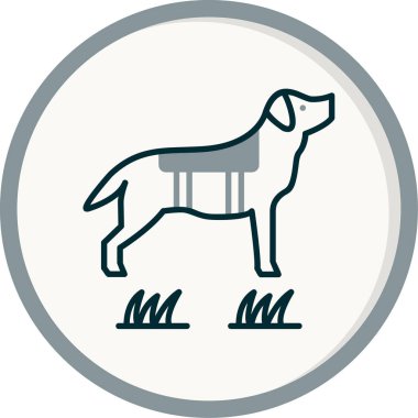 animal character icon. Police Dog  clipart