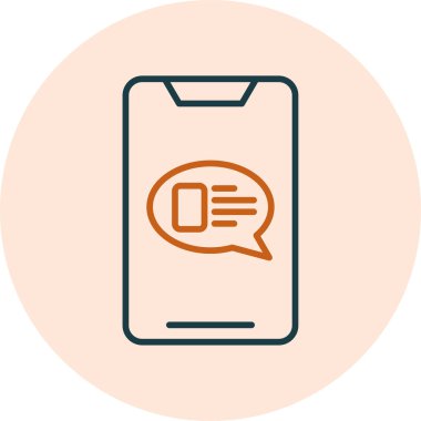 Sohbet mesajı vektör illüstrasyonu