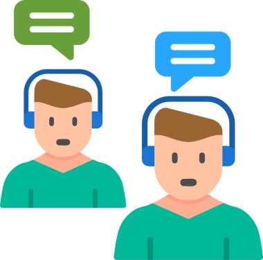 Konuşma, web simgesi basit illüstrasyon