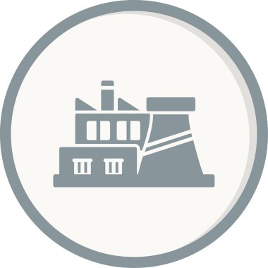 Fabrika simgesi vektör illüstrasyonu 