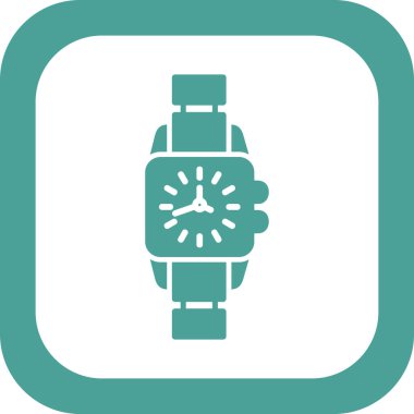 Kol saati simgesi, vektör illüstrasyonu