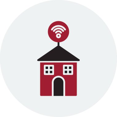 Akıllı ev. Web simgesi basit illüstrasyon 
