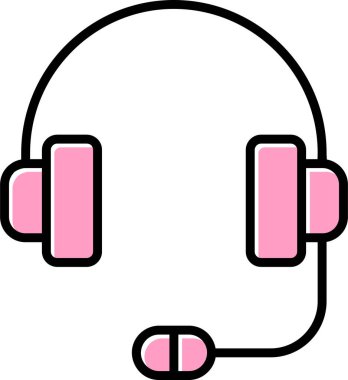 Müşteri hizmetleri, kulaklık ikonu. vektör illüstrasyonu 