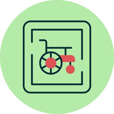 Koltuk ikonu vektörü. ince çizgi işareti