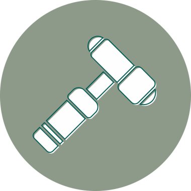 Çekiç ağı simgesi, basit vektör illüstrasyonu 