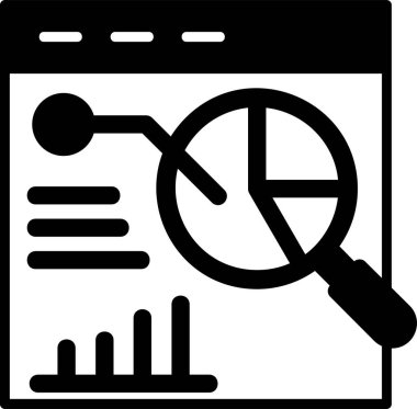 İstatistiksel Analiz simgesi vektör çizimi