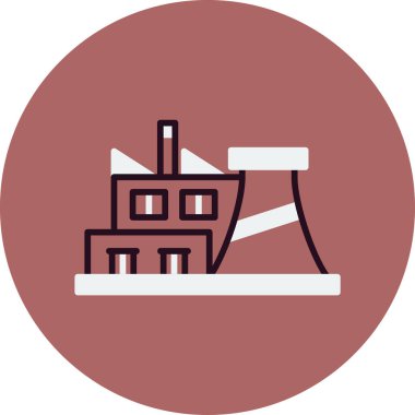 Fabrika simgesi vektör illüstrasyonu 