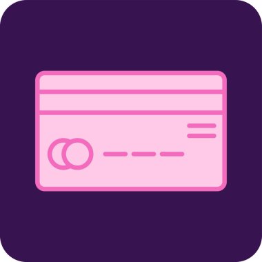 Banka kredi kartı simgesi vektör illüstrasyonu