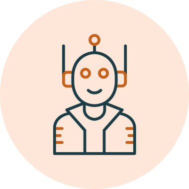 Android karakterinin basit çizgi çizimi