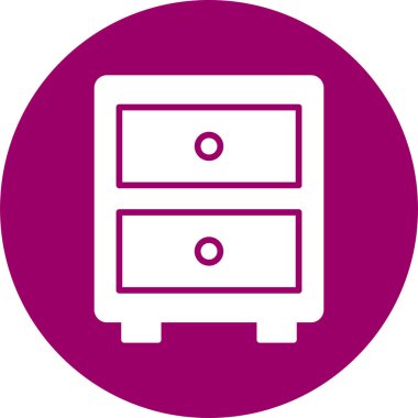 Dosya dolabı. Web simgesi basit illüstrasyon