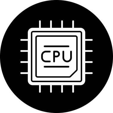 CPU icon, vector illustration simple design