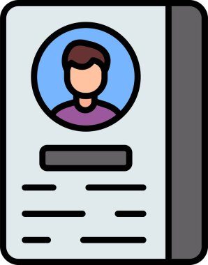 Basit web profili simgesi, vektör illüstrasyonu