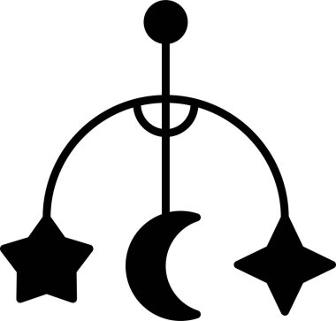 Beşik Oyuncak simgesi, vektör illüstrasyonu 