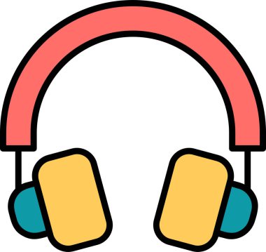 kulaklık simgesi vektör illüstrasyonu 