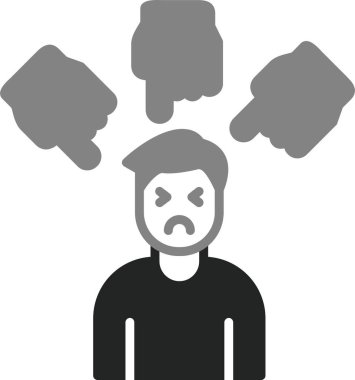 Zorbalık web simgesi vektör illüstrasyonu