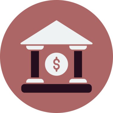 Banka web simgesi basit illüstrasyon 