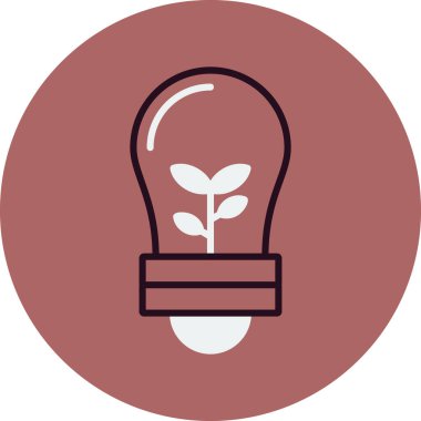 vektör eko enerji simgesi, ampul