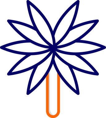 Örümcek Bitkisi simgesinin vektör çizimi