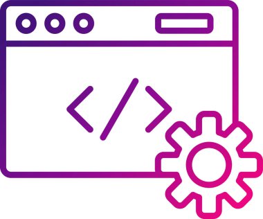 Web Yazılım simgesi, vektör illüstrasyonu