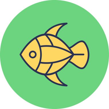 Balık. Web simgesi basit illüstrasyon 