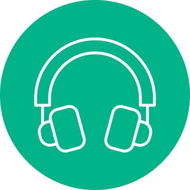 kulaklık simgesi vektör illüstrasyonu 