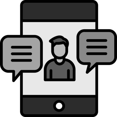 Sohbet mesajı vektör illüstrasyonu