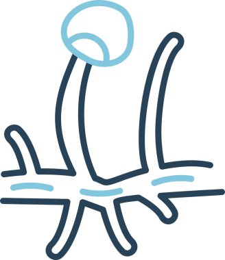 Rhizopus Simgesi Vektör Resimleri Beyaz Arkaplanda İzole Edildi 