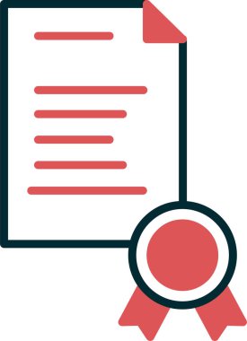 Patent belgesi. Web simgesi basit illüstrasyon