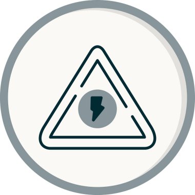 Yüksek Voltaj simgesi, vektör illüstrasyonu