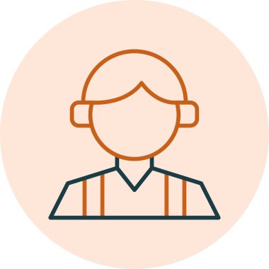 Erkek avatar simgesi basit illüstrasyon