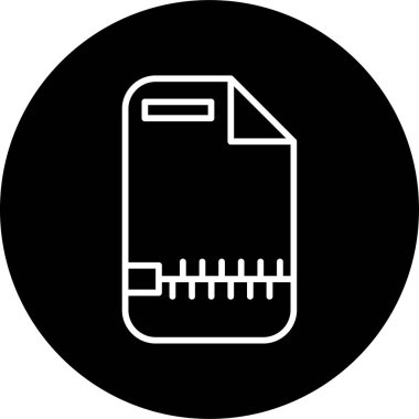 ZIP dosya web simgesi, vektör illüstrasyonu