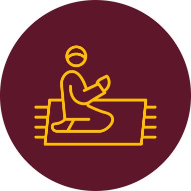 Dua et web simgesi vektör illüstrasyonu