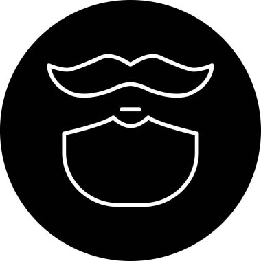 Sakal Web simgesi vektör illüstrasyonu