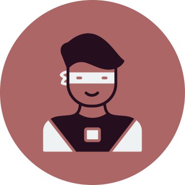 Süper kahraman ağ simgesi, vektör illüstrasyonu