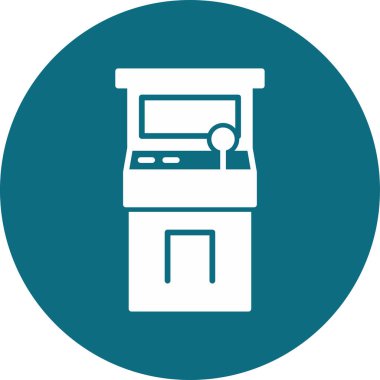 Arcade web simgesi, basit vektör illüstrasyonu