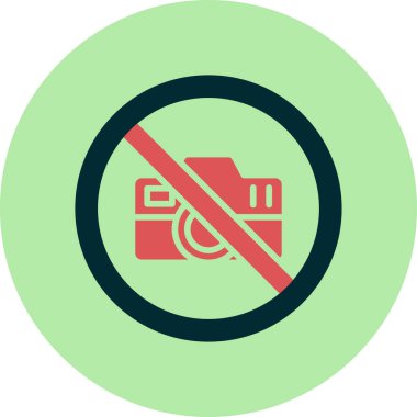 Kamera simgesi vektör illüstrasyonu yok