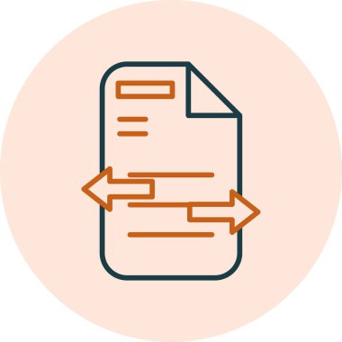 Minimalist belge simgesi, vektör illüstrasyonu basit tasarım