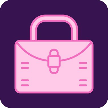 Çanta. Web simgesi basit illüstrasyon