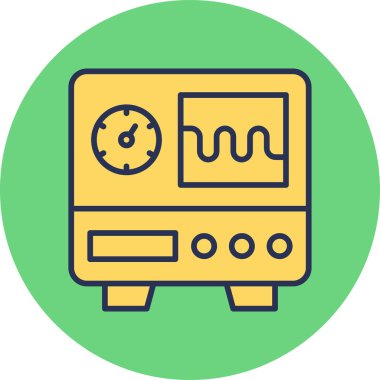 Laboratuvar Makine simgesi, vektör illüstrasyonu