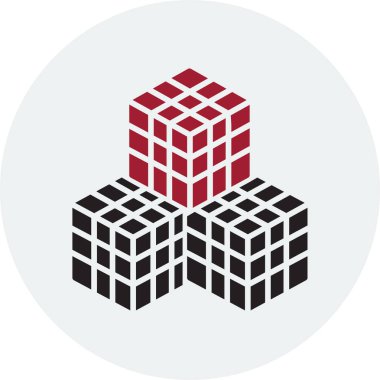 oyun küpleri simgesi, vektör illüstrasyonu  