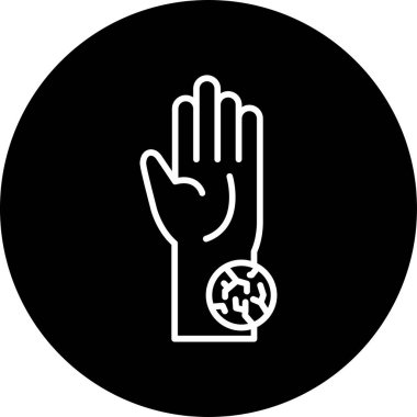 Çatlaklı insan elinin basit vektör çizimi, kuru deri kavramı