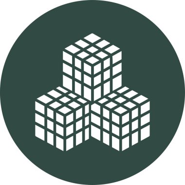 oyun küpleri simgesi, vektör illüstrasyonu  